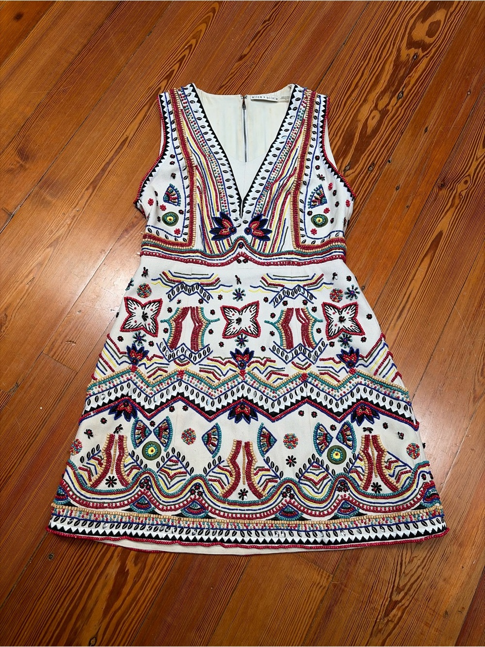 Alice and Olivia Cream Mini Dress